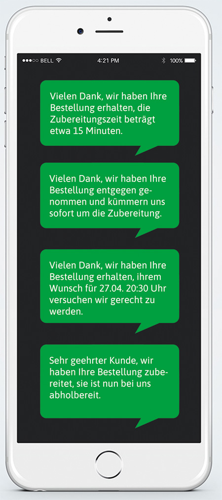 Verschillende sms-mogelijkheden