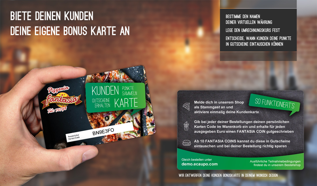 Retaining customers with your own loyalty card